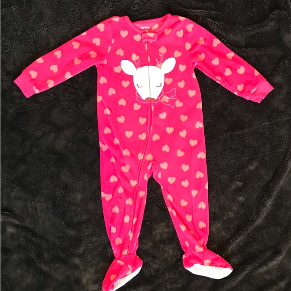 Set of 2 Carter's Pink Footed Sleepers - Picture 3 of 9